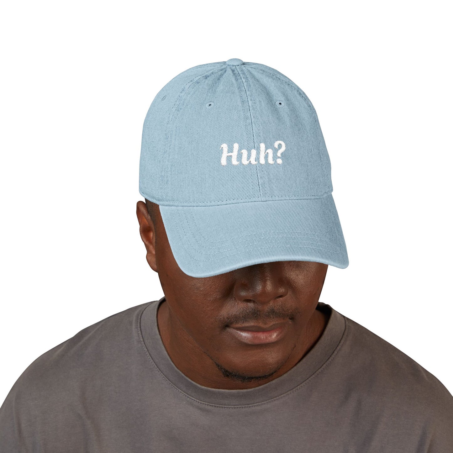 Huh? Denim Hat (Embroidery)