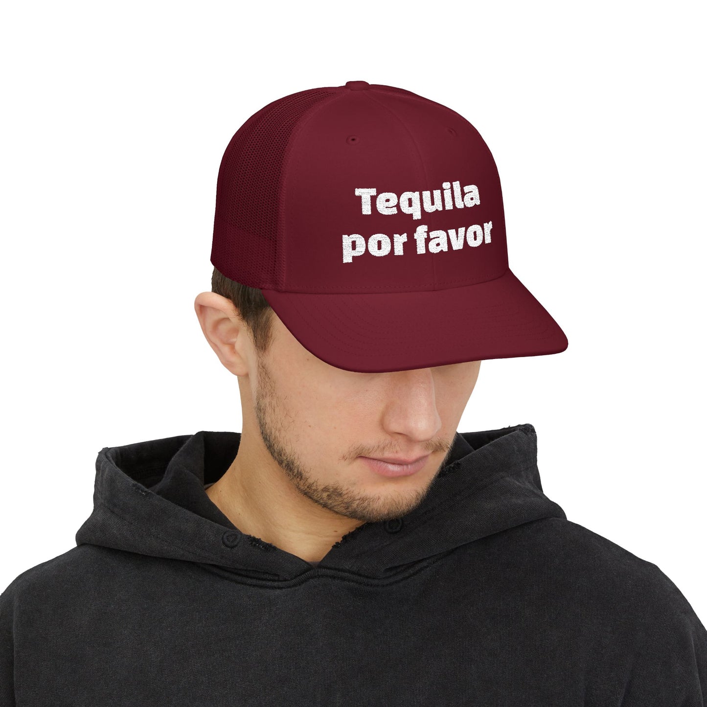 Tequila Por Favor Snapback Trucker Cap (Embroidery)