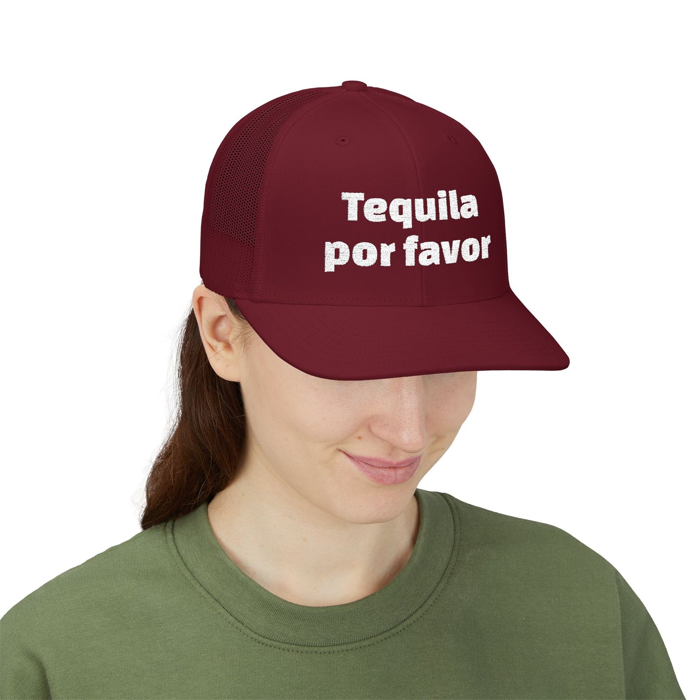 Tequila Por Favor Snapback Trucker Cap (Embroidery)