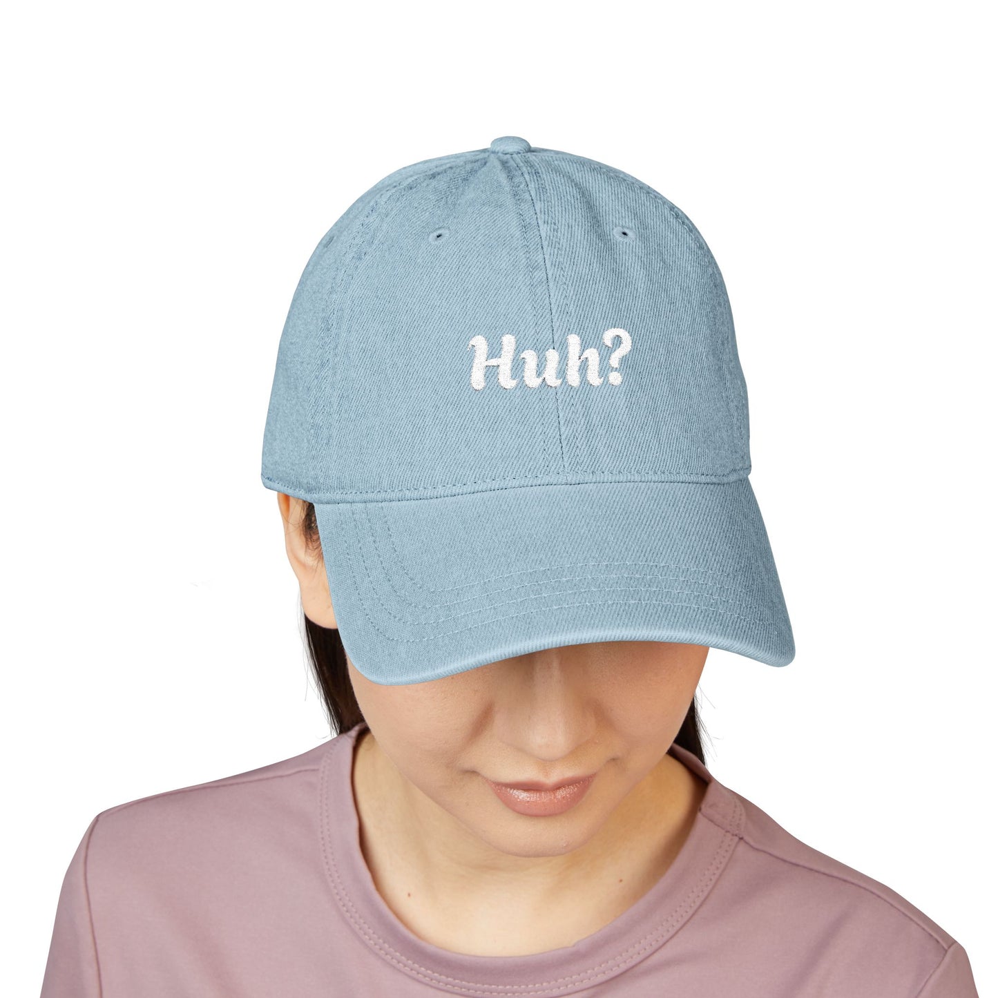 Huh? Denim Hat (Embroidery)