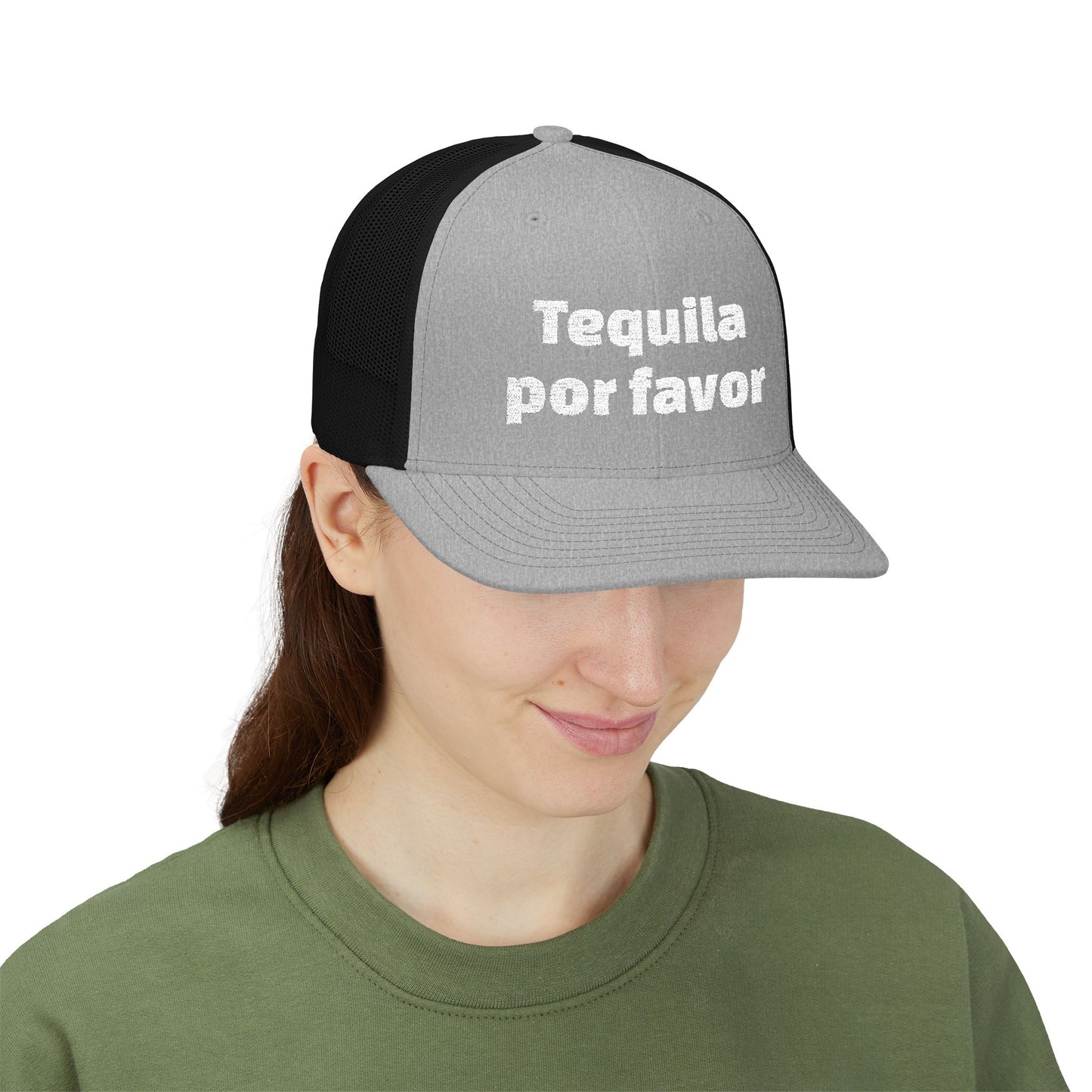 Tequila Por Favor Snapback Trucker Cap (Embroidery)