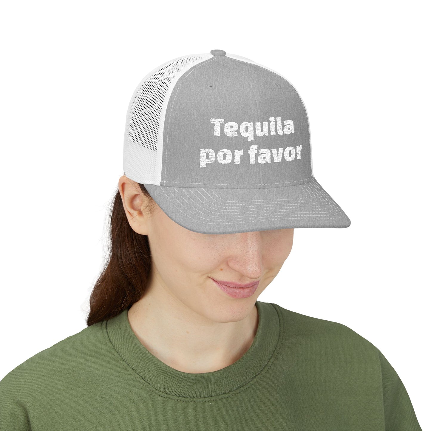 Tequila Por Favor Snapback Trucker Cap (Embroidery)