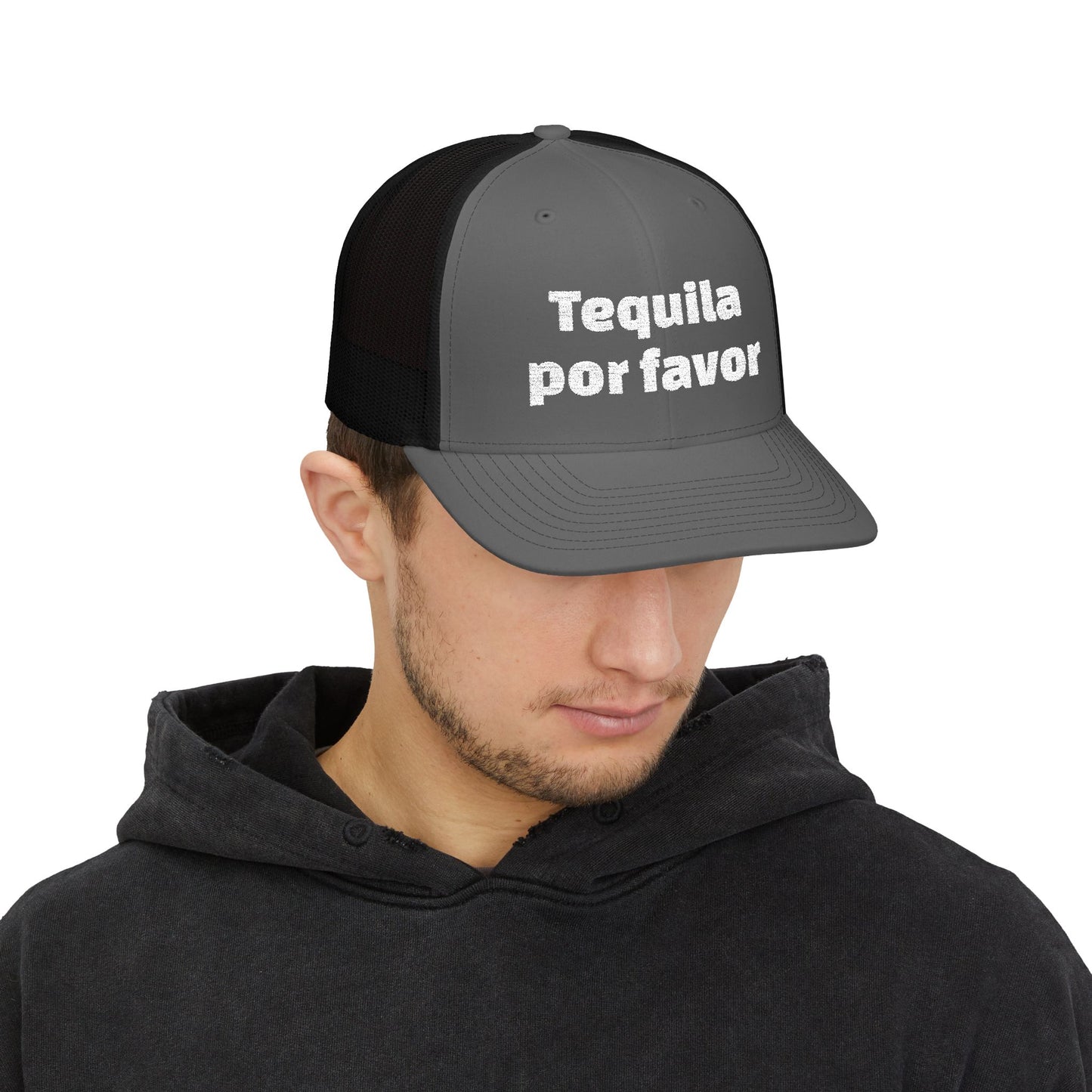 Tequila Por Favor Snapback Trucker Cap (Embroidery)