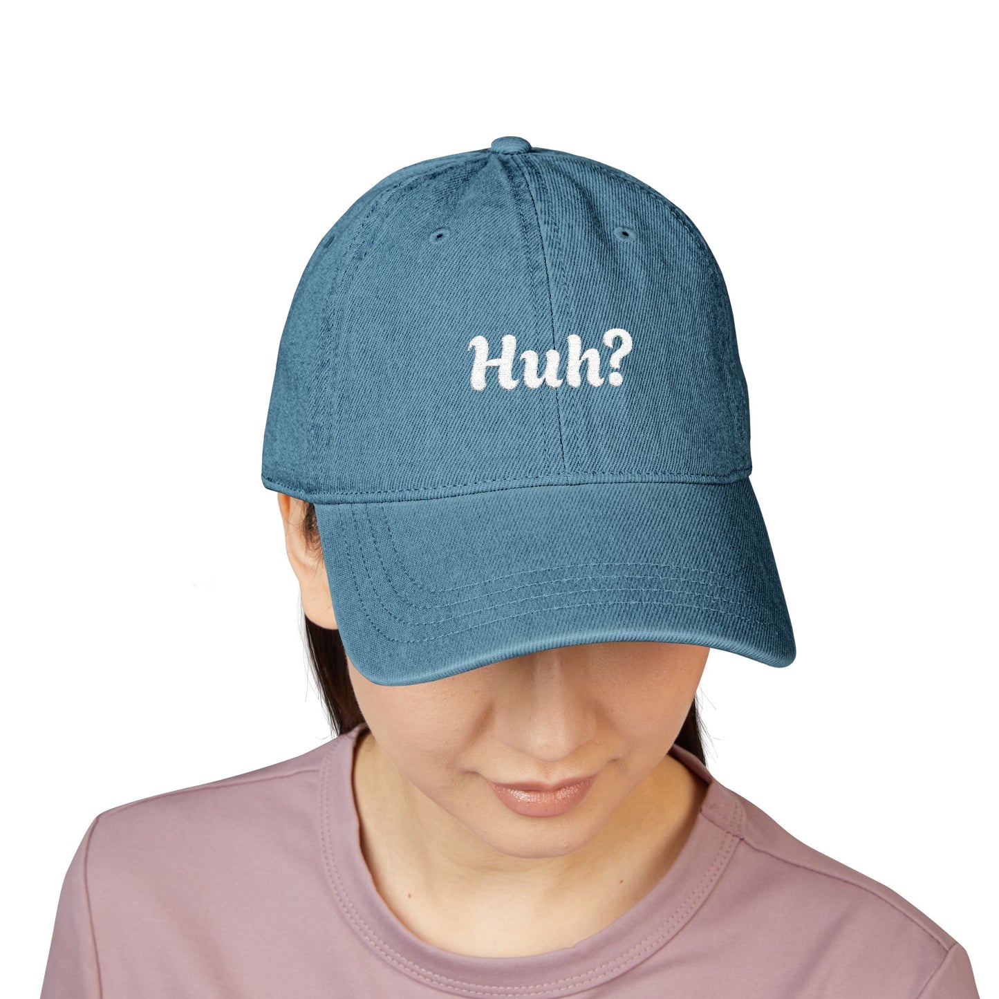 Huh? Denim Hat (Embroidery)