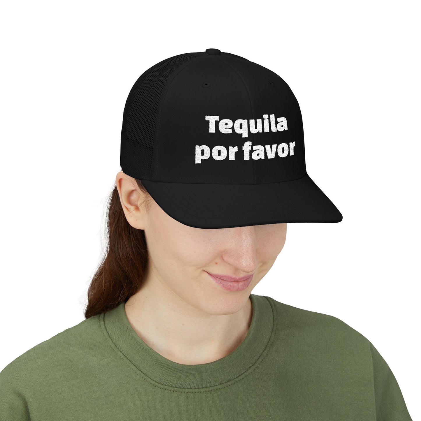 Tequila Por Favor Snapback Trucker Cap (Embroidery)
