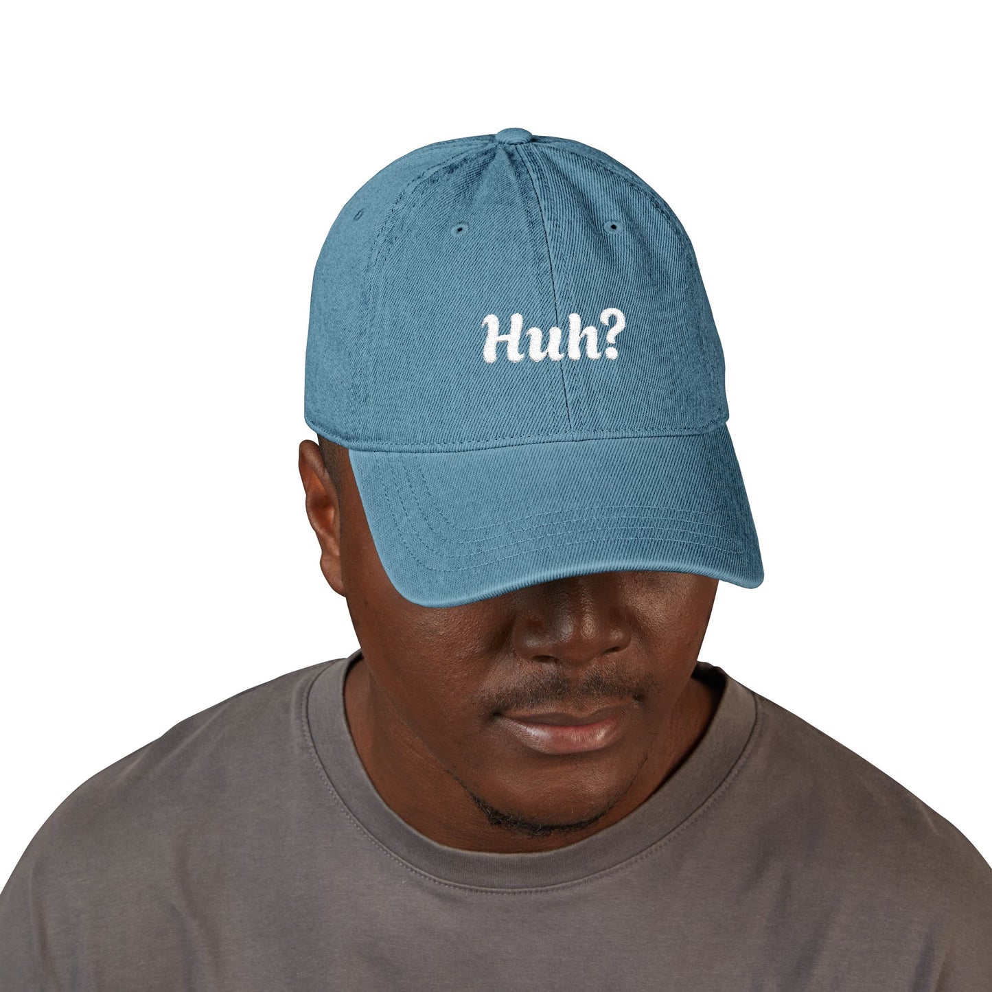 Huh? Denim Hat (Embroidery)