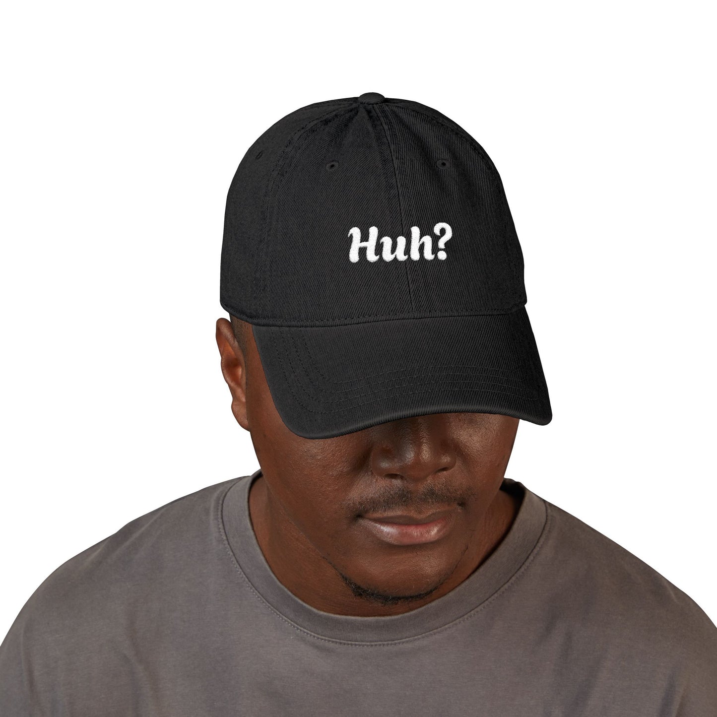 Huh? Denim Hat (Embroidery)
