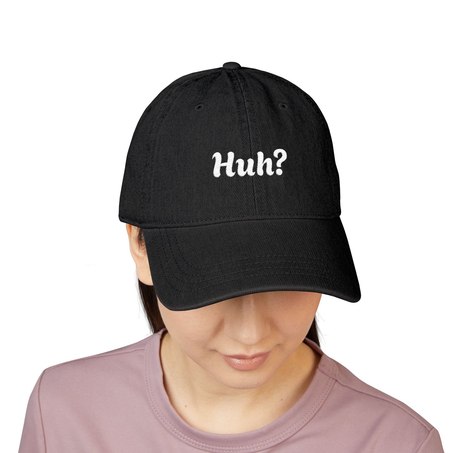 Huh? Denim Hat (Embroidery)