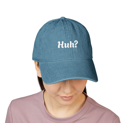 Huh? Denim Hat (Embroidery)