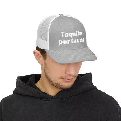 Tequila Por Favor Snapback Trucker Cap (Embroidery)